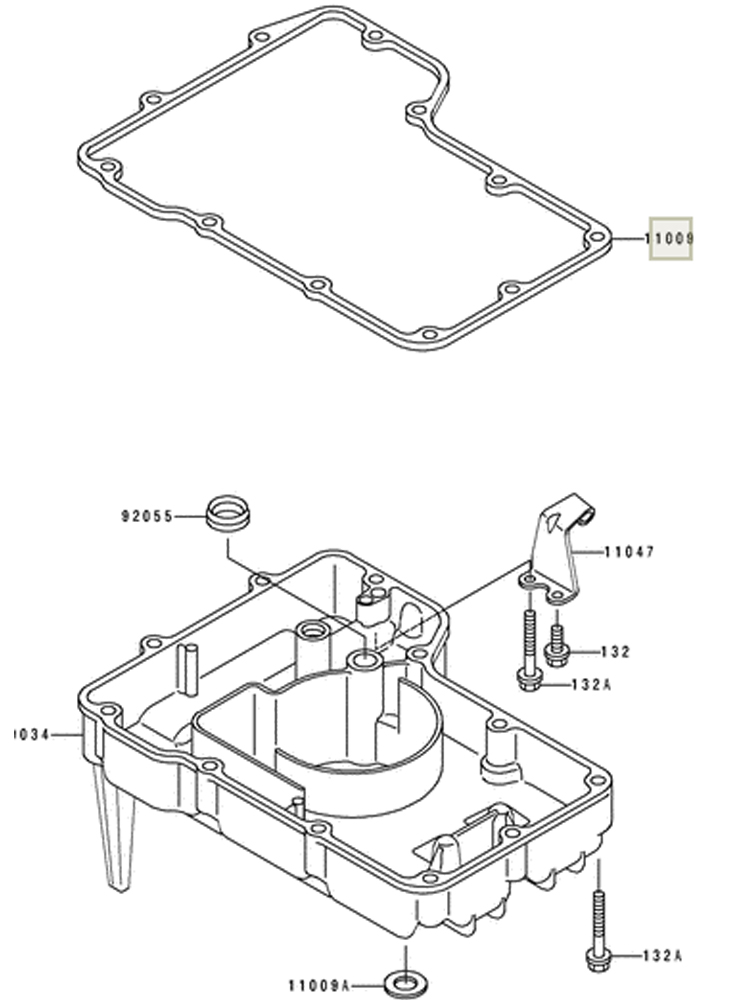 Oil Sump Pan Gasket For Kawasaki ZX500 ZZ-R500 1990-1994 Ninja ZX