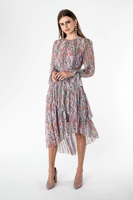 WORN ONCE Beautiful Zimmermann Ninety-Six Asymmetric Silk