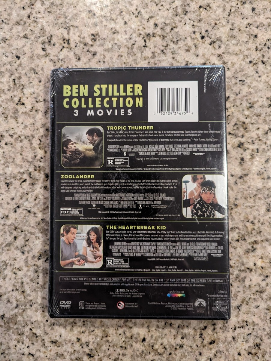 Tropic Thunder / Zoolander / Heartbreak Kid (2020) 3 DVD Ben