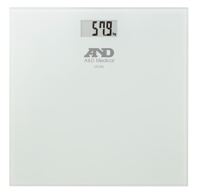 A&D Medical UC-502 Digitale Personenwaage mit einem Gewicht von 180 kg/400 lb Gewichtskapazität.