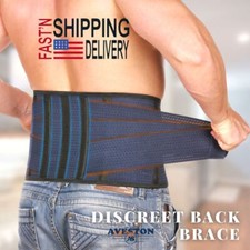 AVESTON Back Brace Lower Back Pain Relief Lumbar Support Belt Rigid Thin Light