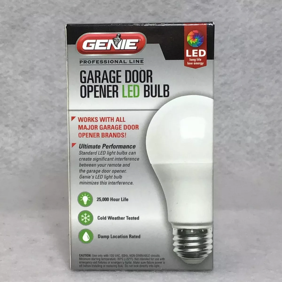 2 Genie LED Bulb Garage Door Opener 60w Light Equivalent 25 000h Universal Motor