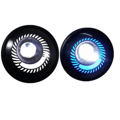 Universal LED Angel Eye Projector High Low Beam Headlight Cruiser Chopper Cafe Racer Old School Bobber Touring Universal LED Angel Eye Projector High Low Beam Headlight Cruiser Chopper Cafe Racer Old School Bobber Touring