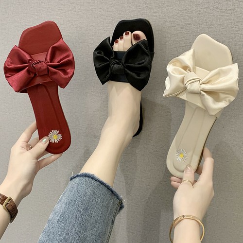 floral bow sandals