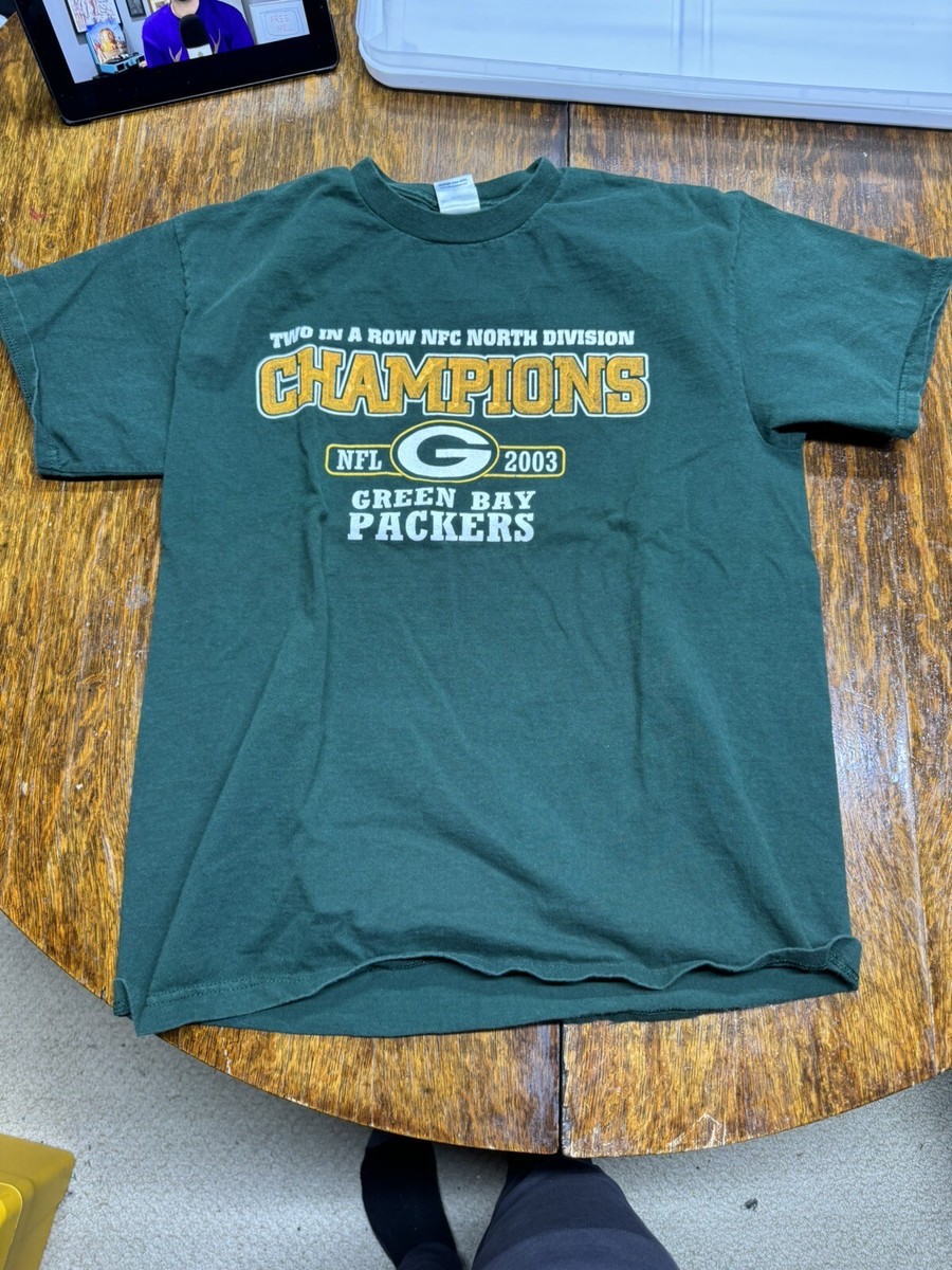 Vintage NFL Green Bay Packers T-shirt 2003 Playoffs Size Large NFC north  Champs