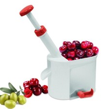 SNOCCIOLATORE SNOCCIOLA OLIVE OLIVA CILIEGIE CUCINA TOGLI NOCCIOLI CON VASCHETTA
