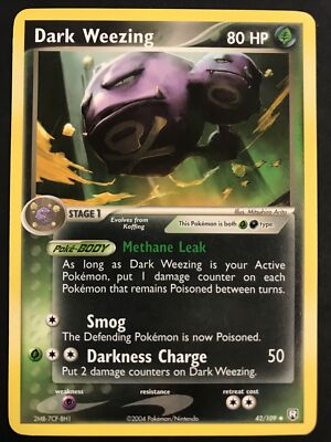 dark weezing pokemon card value 14/82 Team Rocket Holo for sale online Darkness Rarity Pokemon Dark Weezing 42/109 Team