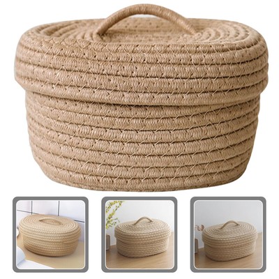  Cotton Rope Woven Basket Multi-functional Household Woven Container Nordic