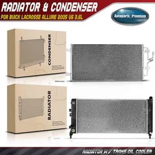 New Radiator & AC Condenser Cooling Kit for Buick Allure LaCrosse 2005 V6 3.6L
