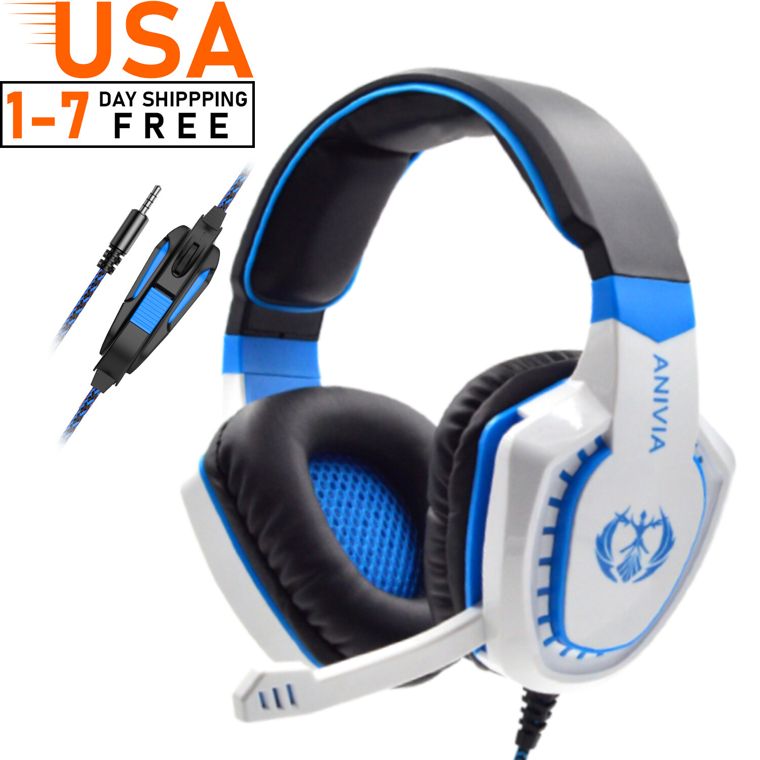 Gaming Headset 3.5mm with Microphone Over Headphone-image