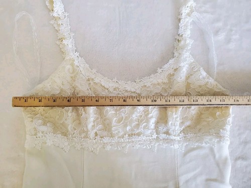 Vintage The White House Ivory Evening Dress Lace American Made Size Small/Medium - Picture 6 of 8