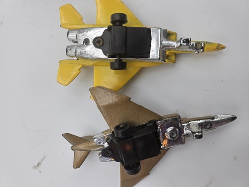 VTG TootsieToy Diecast Jet Plane F4 Phantom Camo F15 Yellow Gold Lot - Picture 8 of 8