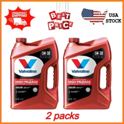 Valvoline High Mileage 5W-30 Synthetic Blend Motor Oil MaxLife Technology 5 QT