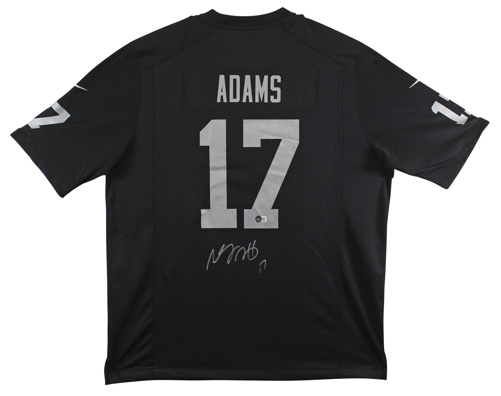 Davante Adams Autographed Signed Raiders Authentic Black Nike Jersey Beckett Witnessed 