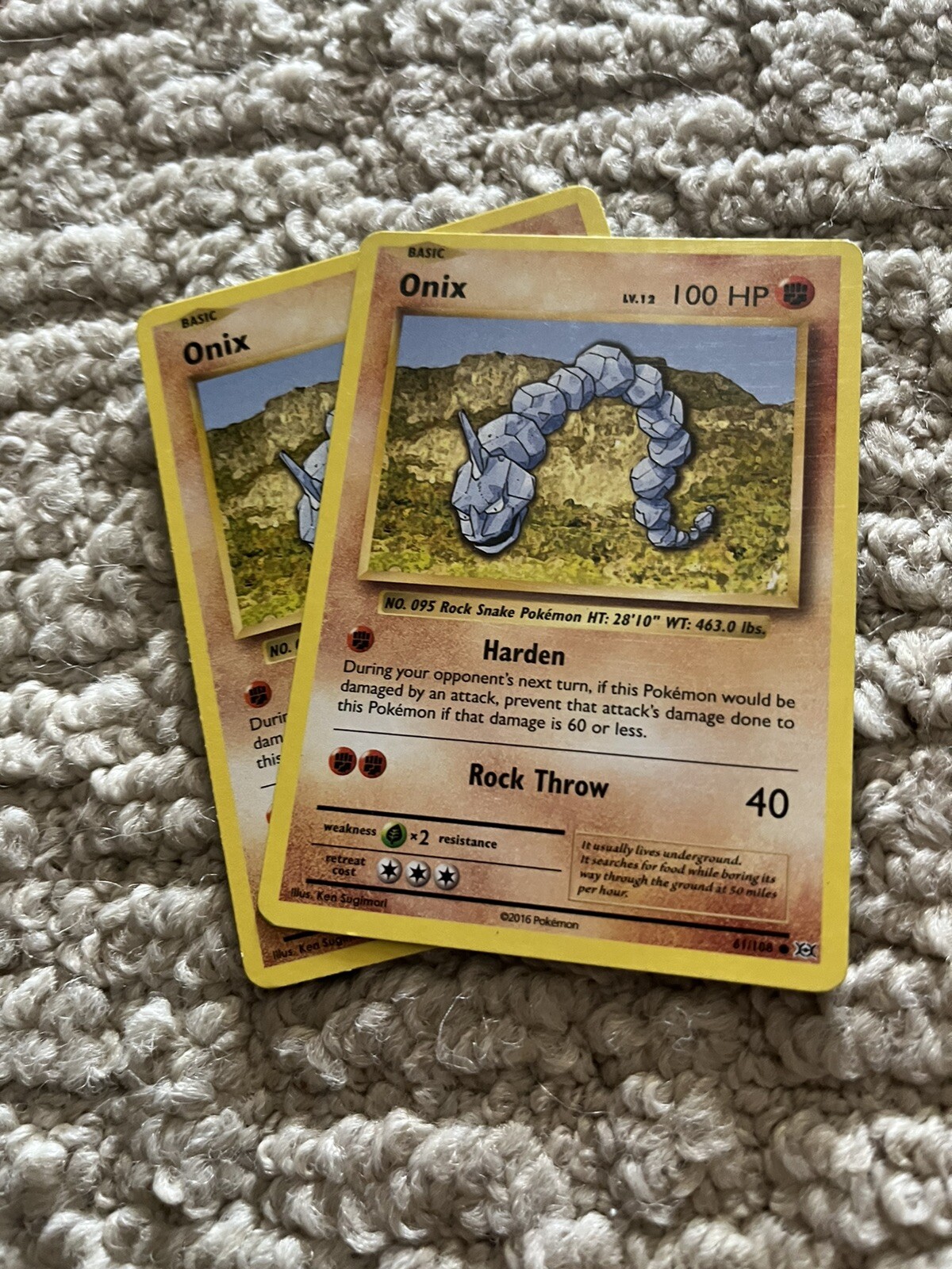 Pokémon TCG Onix Base Set 2 84/130 Regular Unlimited Common HP