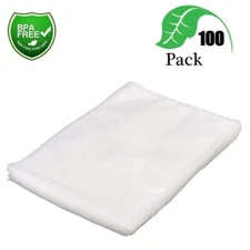 100 Quart Size 8x12 Vacuum Seal Food Storage Bags Embossed Food Saver Sealer Bag