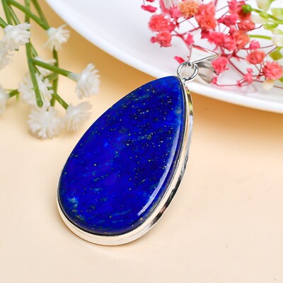 925 sterling silver Pendant Genuine Lapis Lazuli Pendant Handmade Items  14