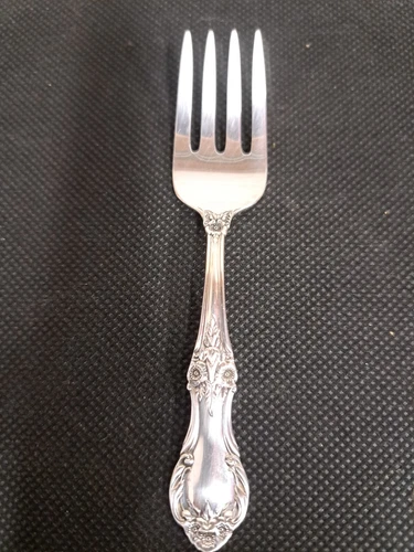 VTG International Sterling Silver Floral Wild Rose Pattern Baby Fork 4⅛"