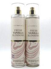 BATH  BODY WORKS FRESH VANILLA BLOSSOMS FRAGRANCE MIST 8 OZ LOT OF 2 PCS 