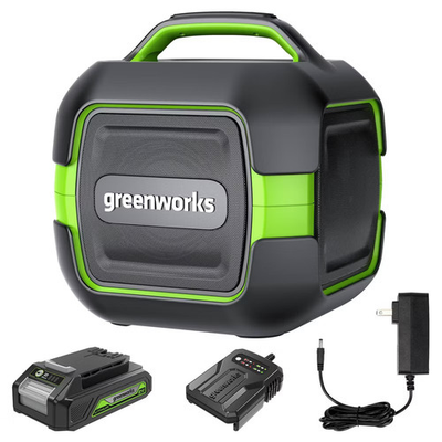 #ad Greenworks POWERALL 24V Outdoor Bluetooth Portable Speaker with 2Ah Battery $112.99