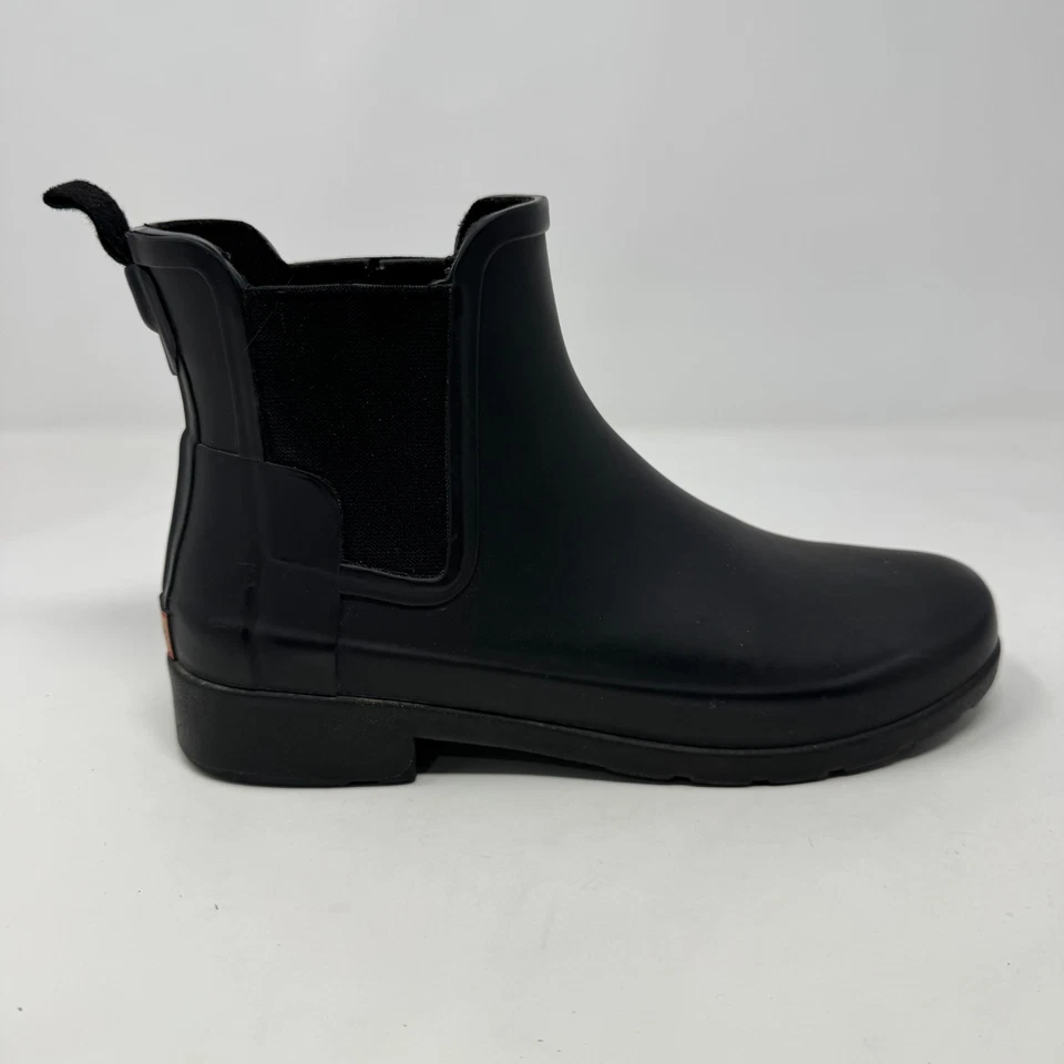 Hunter оригинальный короткий черный дождя ботинки туфли женский размер 5 - Изображение 2 из 4