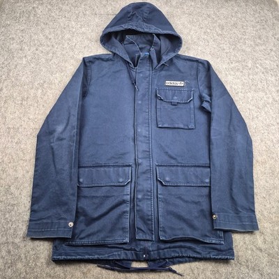 Adidas Jacke Herren Small Blau Field Utility Canvas Mantel Mod Liam Gallagher Oasis