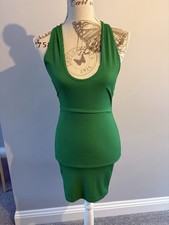 Pretty Little Things Green Halter Neck Bodycon Dress Size U.K. 8