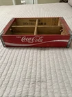 Vintage Coca-Cola Dived Soda Crate Rustic Wooden