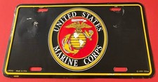 United States Marine Corps Booster License Plate USMC Semper Fi