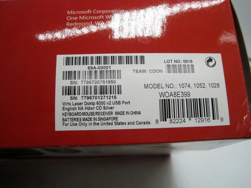 Rare Microsoft Laser Desktop 6000 v2 Wireless Keyboard Sealed Brand New NOS - Image 3 of 3
