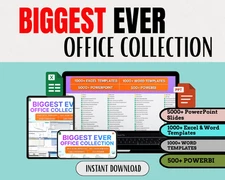 Office Template Bundle | 5000+ PowerPoint Slides, 1000+ Excel & Word Templates