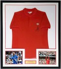 Novak Djokovic Autographed Polo Shirt PSA DNA COA Framed 24 Plate Trophy Photo