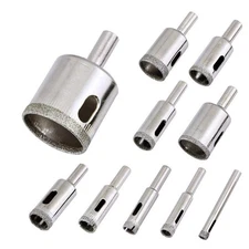 10Pcs Diamond Drill Bits Diamond Hole Saw Drill Bit Set for Ceramic Bottles Pots