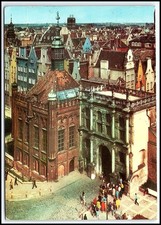 VINTAGE 1972 Gdansk Poland St George Brotherhood Golden Gate Postcard Ch... К048