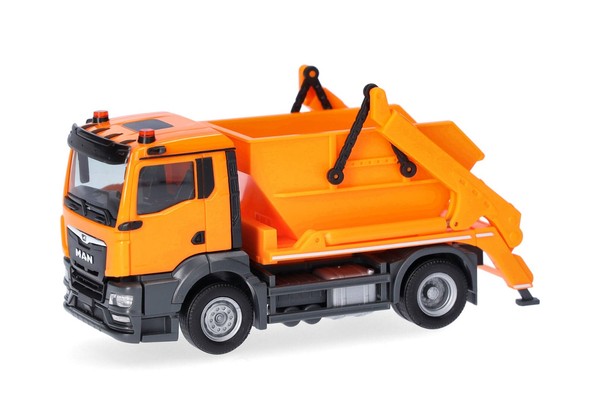 Herpa 1:87 319768 Man Tgs Nn Absetzkipper AK12 Kommunalorange Neu Ovp-image
