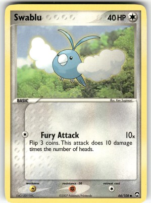 Swablu Power Keepers Common Pokemon Moderately played