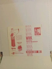 Frostie Root Beer Ad On WHK  Radio Station Records Chart 1965 Top 50 Hits Mint 