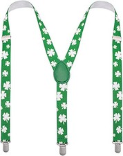 St Patricks Day Suspenders - St Patricks Day Acessories - Mens Suspenders