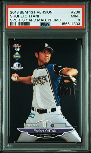 2013 BBM 1st Version Sports Card Magazine Promo #208 Shohei Ohtani RC PSA 9