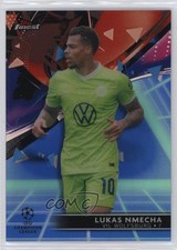 2021 Topps Finest UCL Blue/Aqua Vapor Wave Refractor 27/99 Lukas Nmecha #91 0nr3