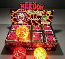 NeeDoh Squeeze Doh Magma Squishy Stress Ball Fidget Toy grey/red