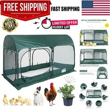 Easy to Use Large Chicken Coop Pop-Up with Three Entrances   Ideal for Outdoors