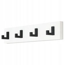 Modern Loft Wall Coat Hanger 4 Hooks - White Board, DIY Kit