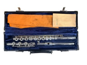 VTG Gemeinhardt Solid Silver Flute M3S W/ Case All 3 Pieces Marked Solid Silver