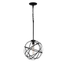 Matteo Lighting NEW C57801BK Atom Contemporary Black Mini Ceiling Pendant Light