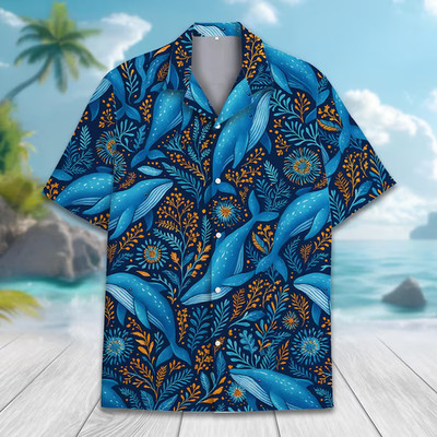 Whale Ocean Hawaiian Shirt Gift For Friends, Gift For Family