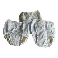 Vintage Plastic Pilchers Sz 00 Waterproof Pants Nappy Cover Diaper Blue x 3 New