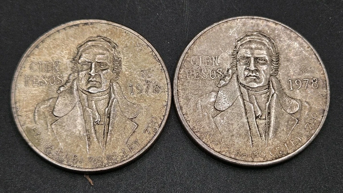 银色100 比索面额1978 墨西哥硬币(1905-现在) | eBay
