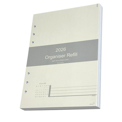 2026 A5 Tagebuch Nachfüller Tag A Seite Schreibtisch Planer Zeitfenster Filofax kompatibel Einlage