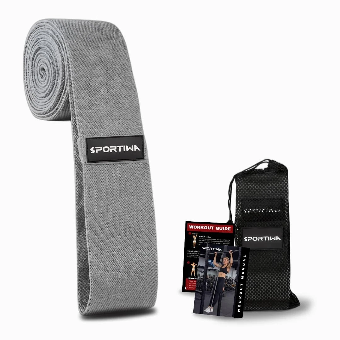 76 Inch Extra Long Fabric Resistance Band for Working Out – 3 Inches Wide – 4...